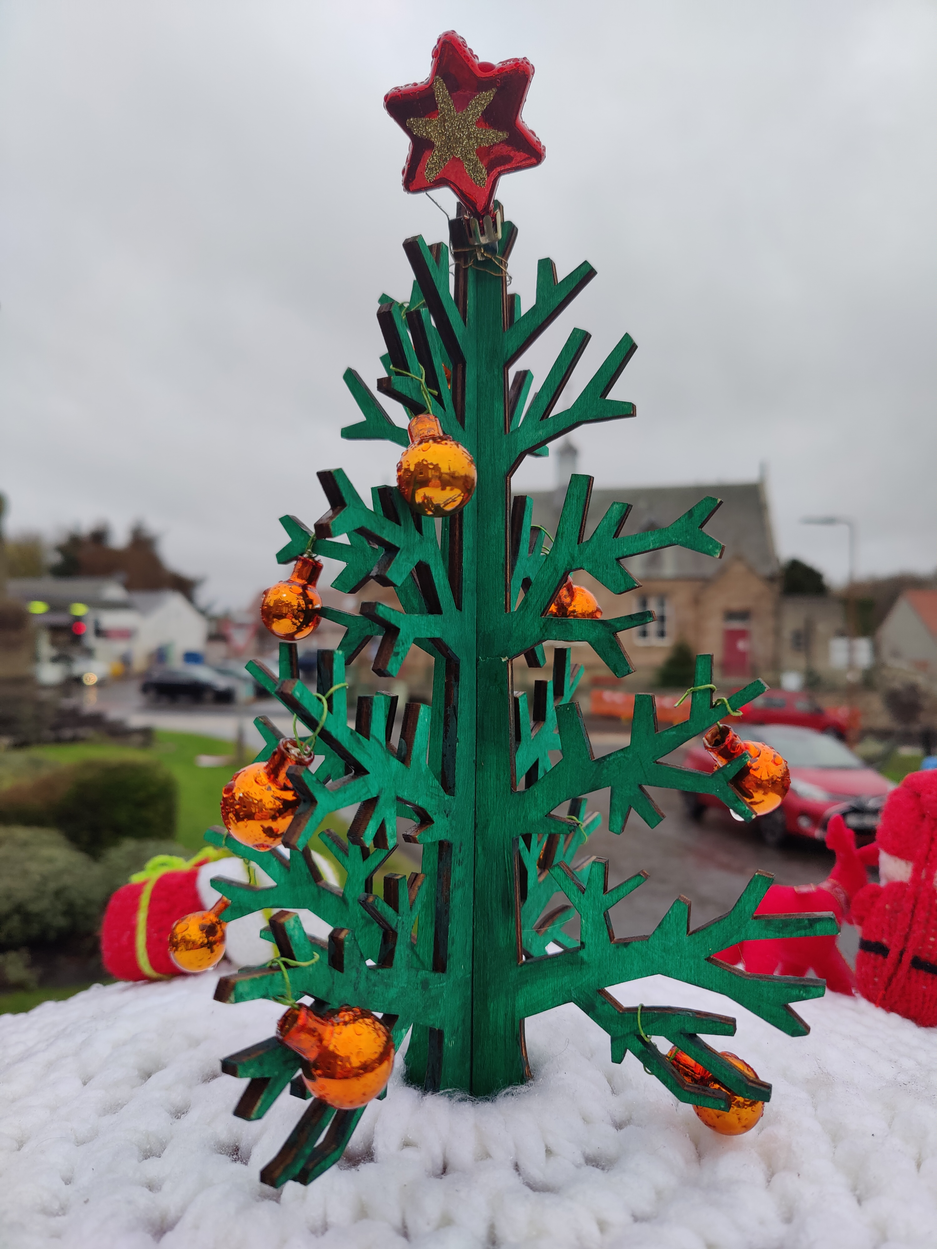 Decoration on top of village letterbox